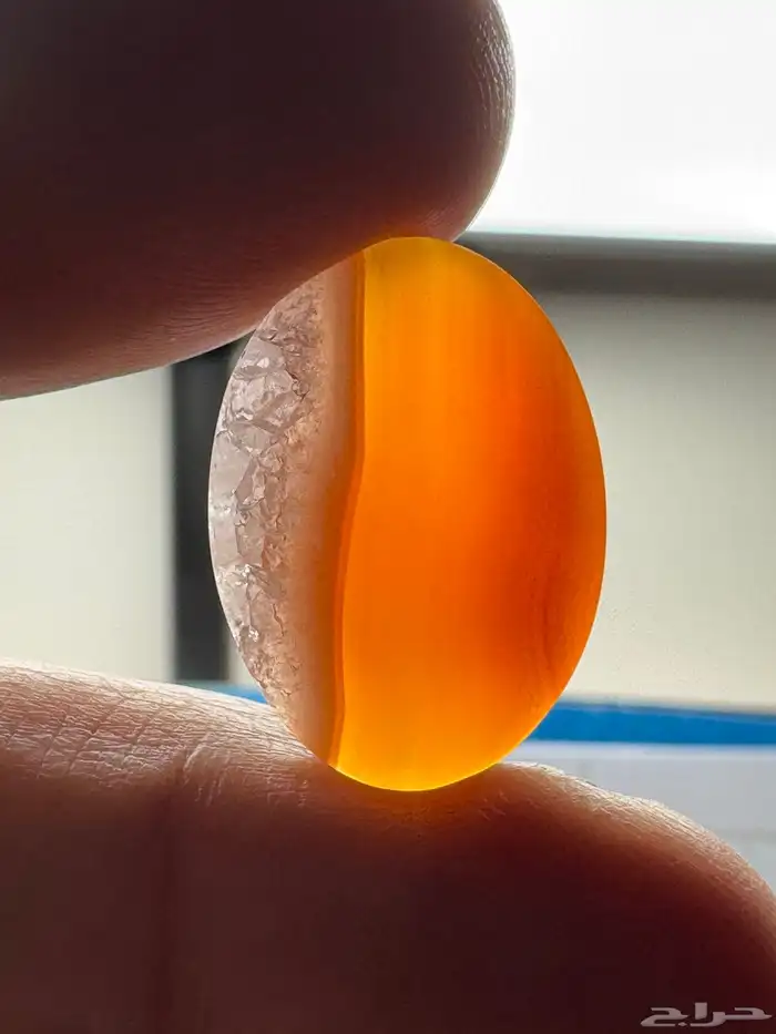 عقيق يماني طبيعي مناصف كريستالي نوادر 13