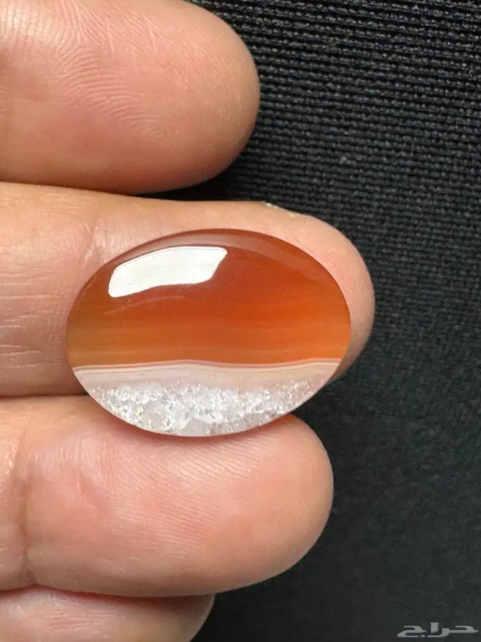 عقيق يماني طبيعي مناصف كريستالي نوادر 11