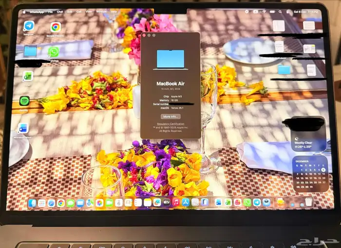 MacBook Air 15-inch (موديل 2024) بمعالج Apple M3   شبه جديد 5