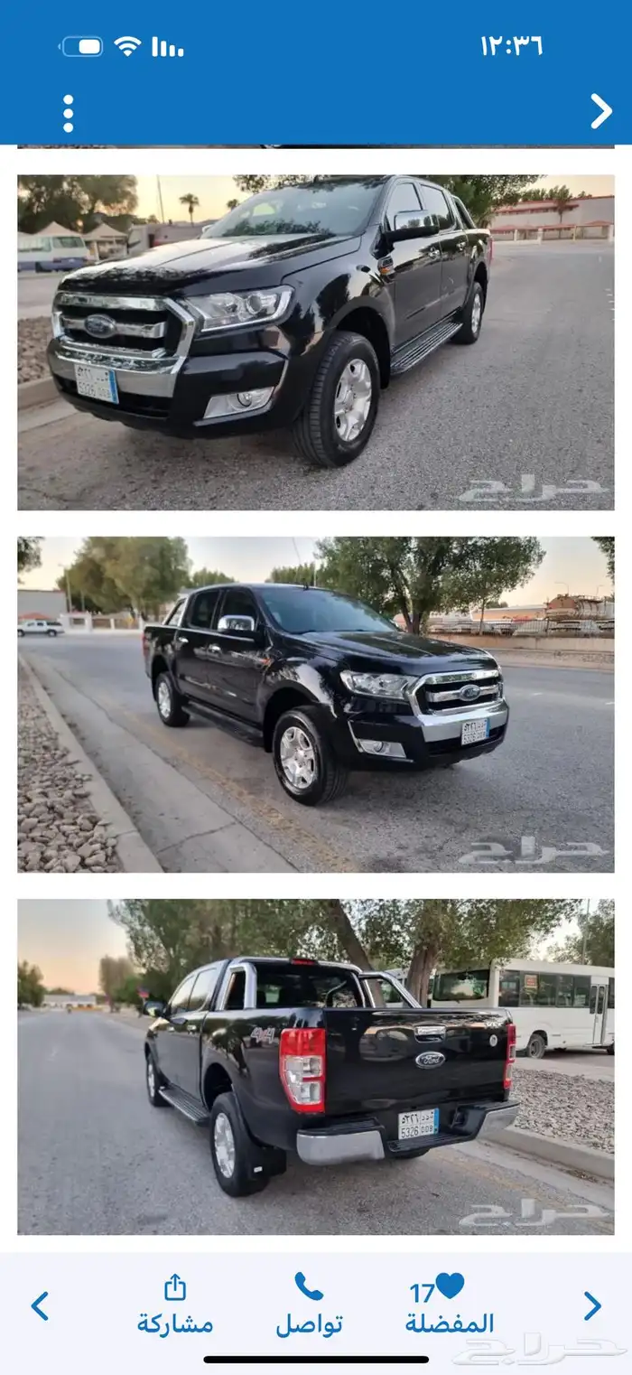 فورد رنجر غمارتين قيرعادي موديل 2016 ماشي 102 كم بنزين 1