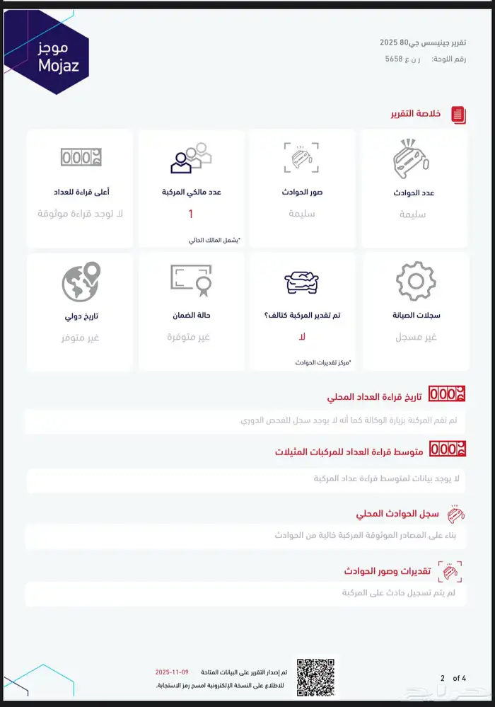 جنسس G80 2025 شبه جديد و وكالة 39