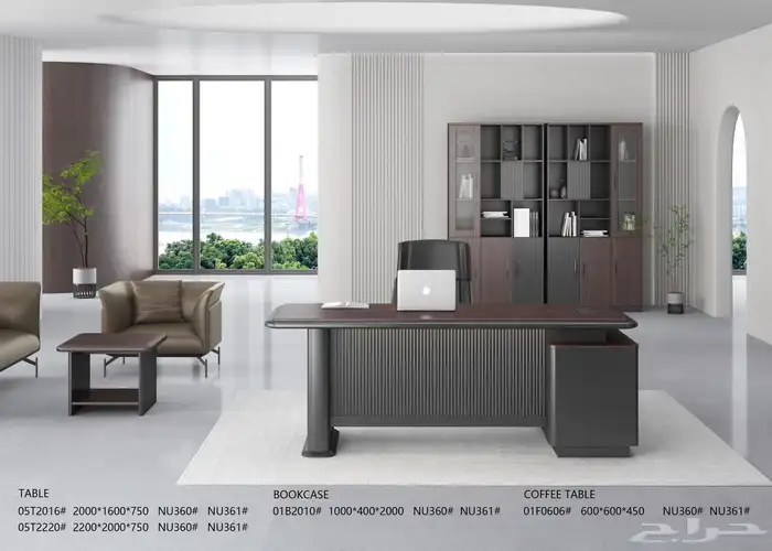 مكاتب مودرن أنيق فاخرة و مكتب طقم تركي حق مدير كبير و كراسي 14