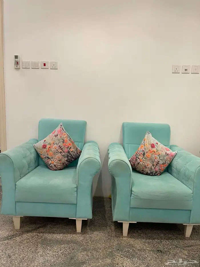 طقم كنب لون تيفاني للبيع 2