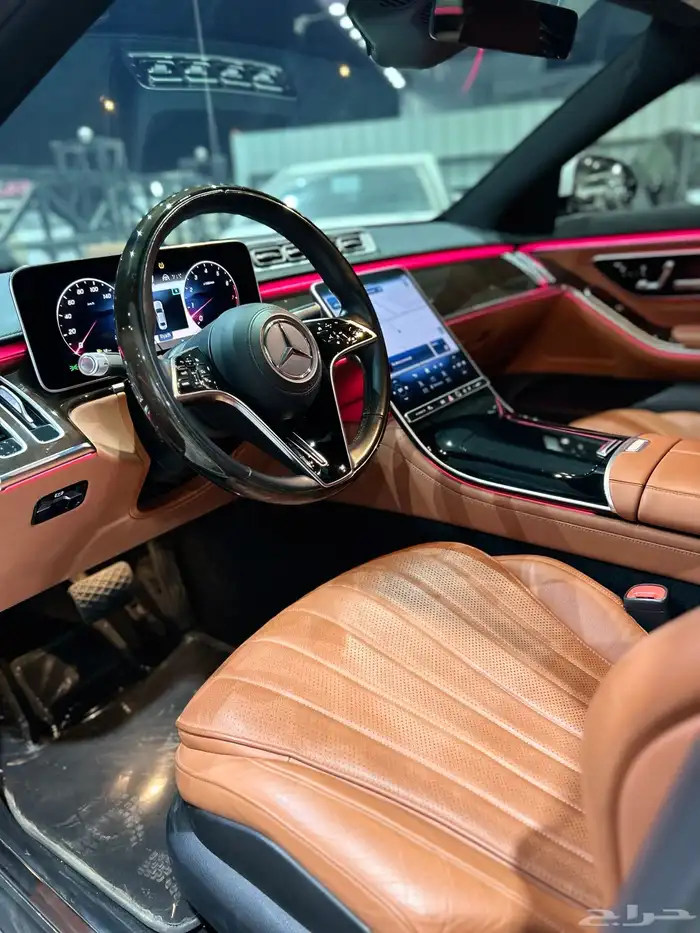 مرسيدس S450 وارد قطر بنزين 2023 العداد 18 الف فقط شرط الفح 17