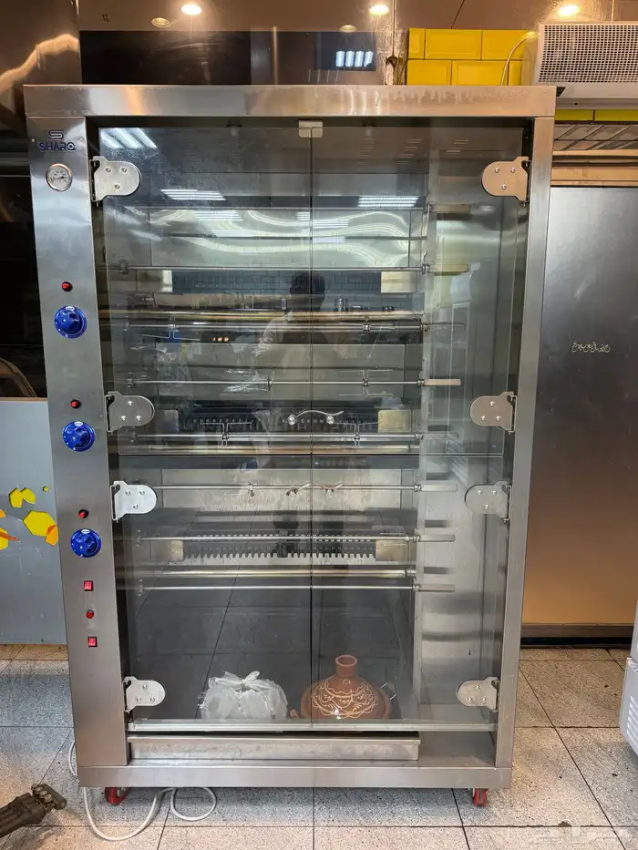 شواية دجاج غاز مع فحم 1