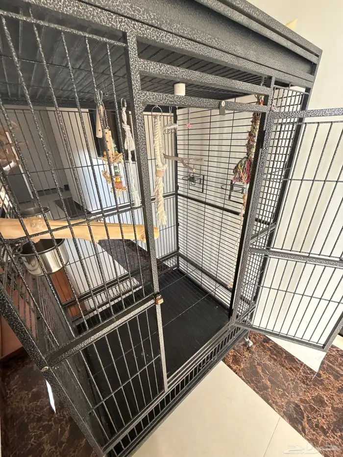 قفص ببغاء حجم كبير جدا - ستاند ببغاء كبير مصنوع من الخشب 4