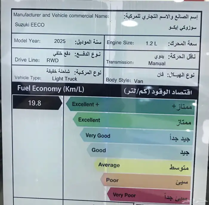 سوزوكي ايكو 2025 بضاعة فان 4