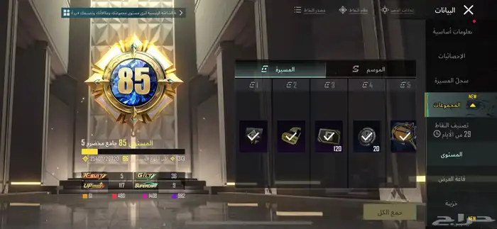 حساب ببجي 84