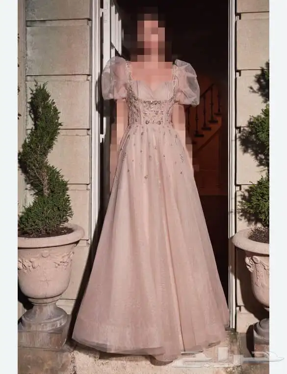 فستان سهره زواجات مناسبات طويل زهري - ماركة Elegant Boutiqu 1