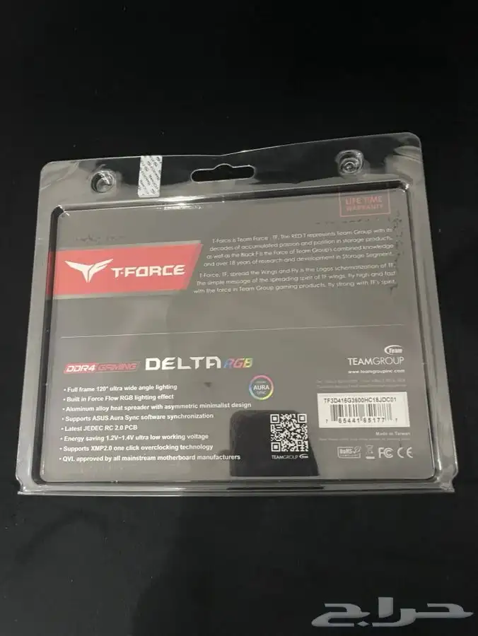 رامات T-FORCE 16GB 2x8 DDR4 3600 RGB 1