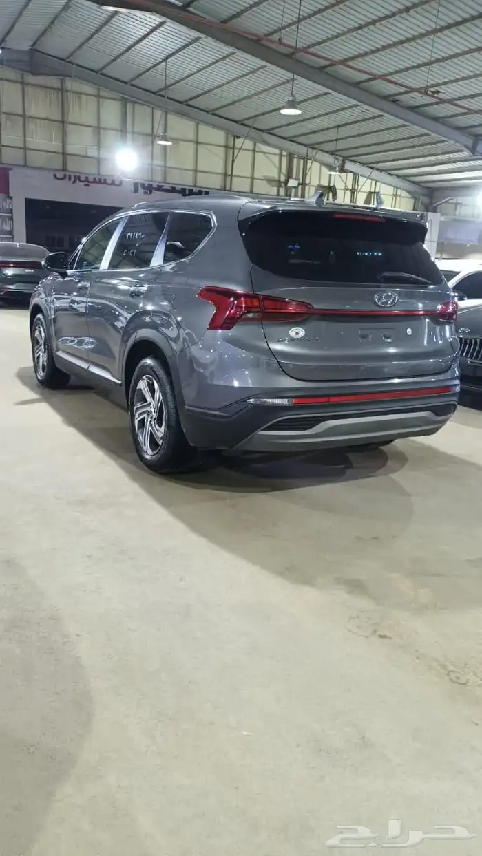 هيونداي سنتافي رصاصي 2021 ديزل بطاقة جمركية وارد كوريا 4
