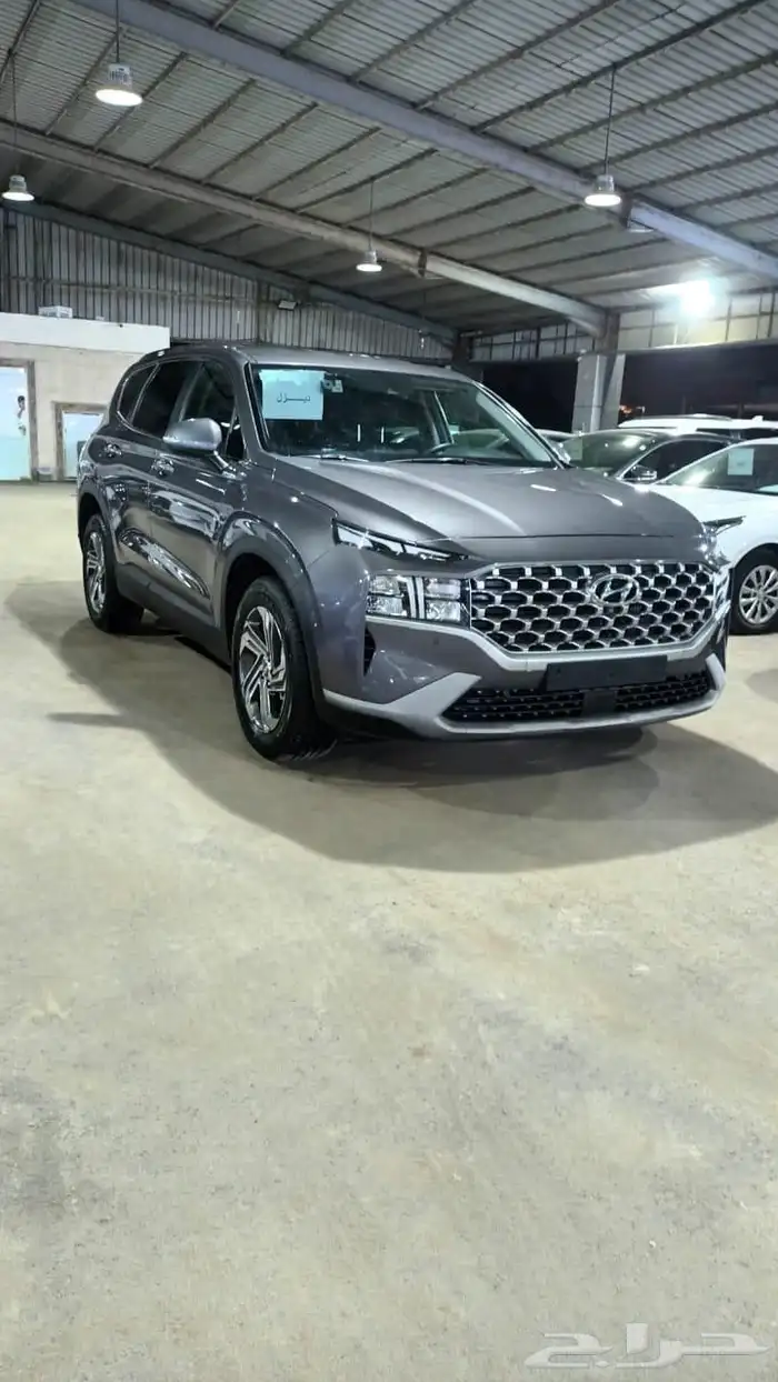 هيونداي سنتافي رصاصي 2021 ديزل بطاقة جمركية وارد كوريا 1