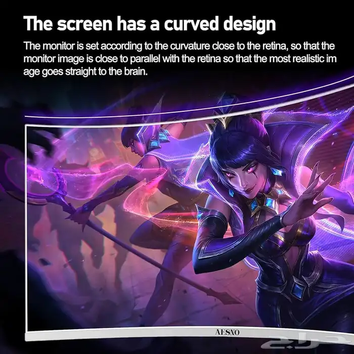 شاشه العاب بيضاء 24 انش من ايسنو منحنيه 180 Hz 3
