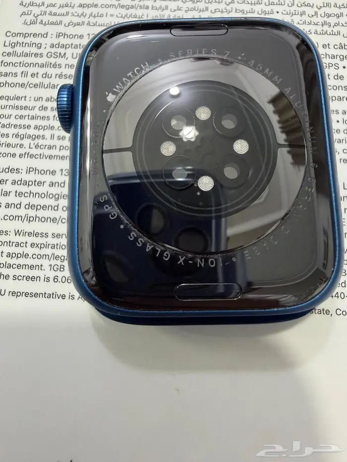 ساعة ابل Apple Watch Series 7 اللون كحلي نظيفة جدا 4