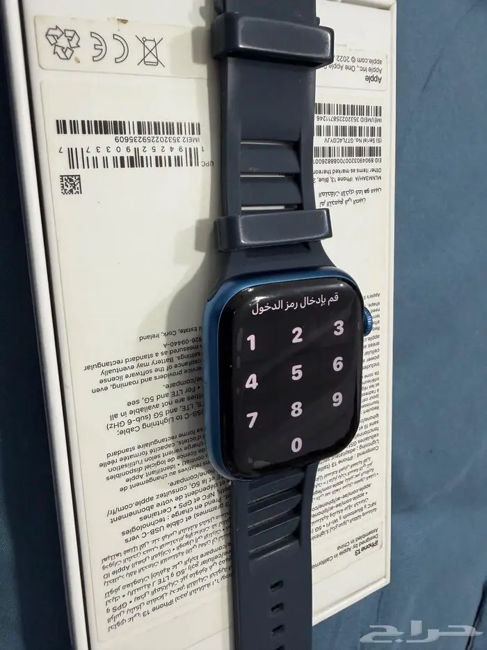 ساعة ابل Apple Watch Series 7 اللون كحلي نظيفة جدا 1