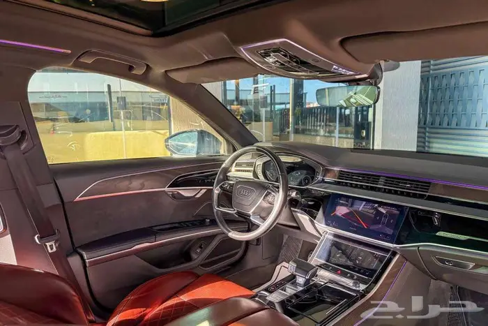 اودي A8L V6 2021 اسود خليجي تحت الضمان 7