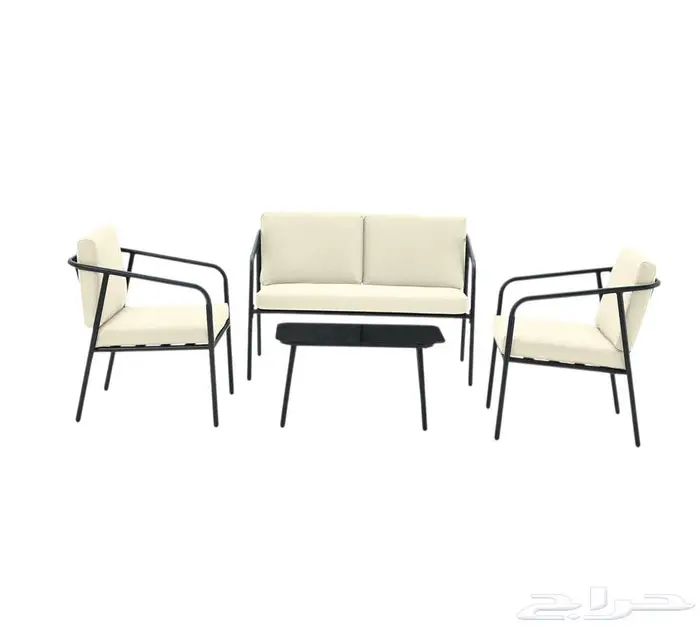 طقم كنب خارجي أربعة أشخاص مع طاوله 0