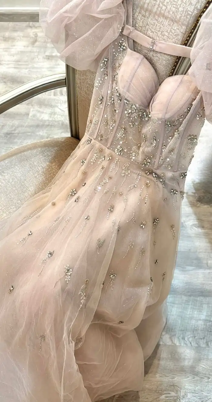 فستان سهره زواجات مناسبات طويل زهري - ماركة Elegant Boutiqu 2