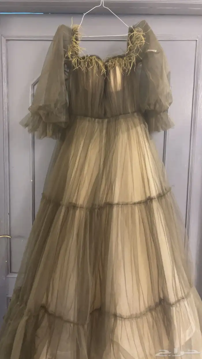 فستان زيتي غامق 2