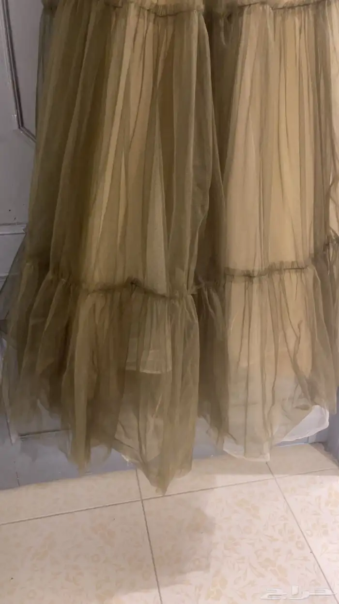 فستان زيتي غامق 1