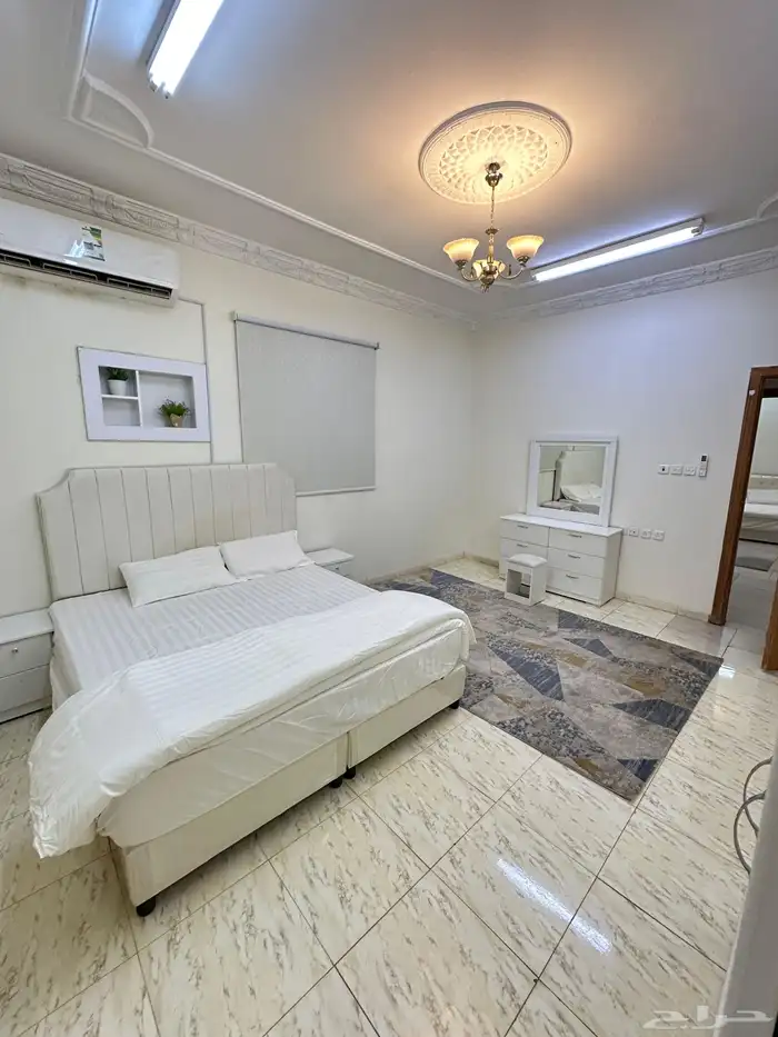 للإيجار بحي اليرموك مفروشة 2غرف وصاله ب3500شهري بعد سنوي 0