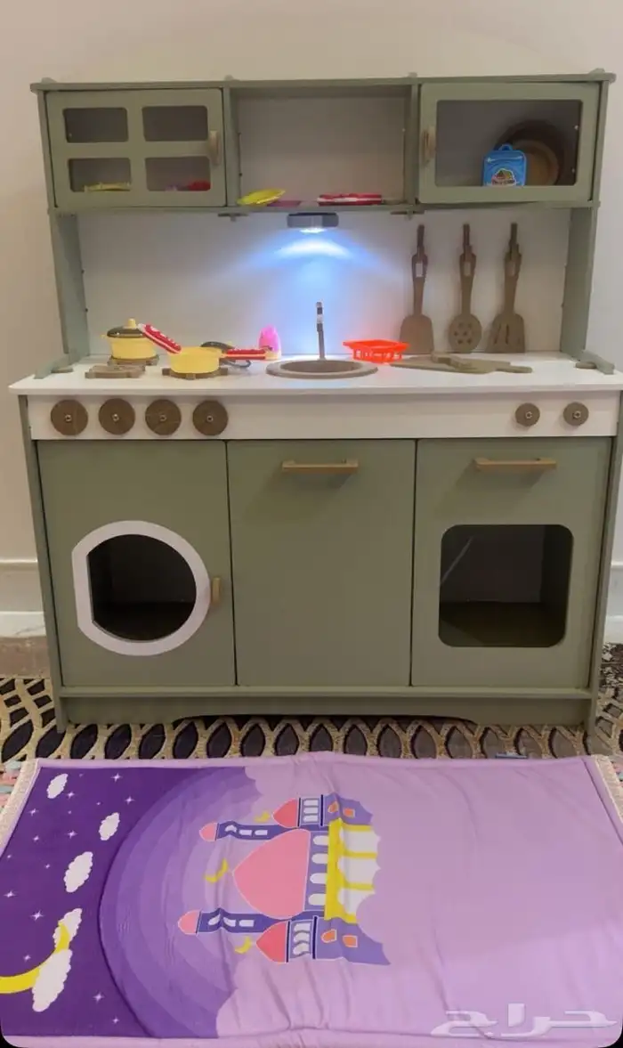 لعبة اطفال مطبخ خشب مع سجادة صلاه 2