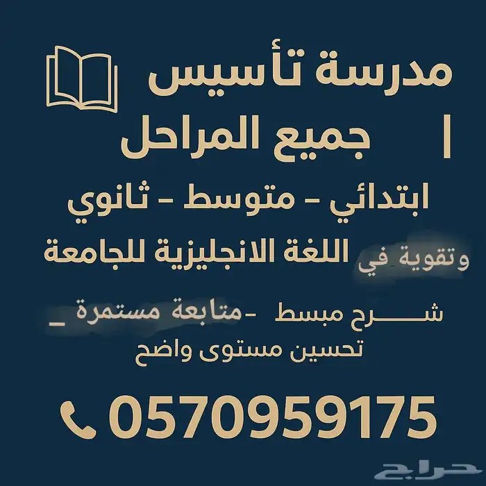 معلمة خصوصية لتأسيس ومتابعة وتقوية بالانقليزي 0