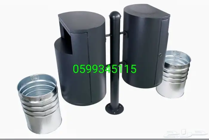 علب القمامة الصناعية المثبتة على عمود معدني 14