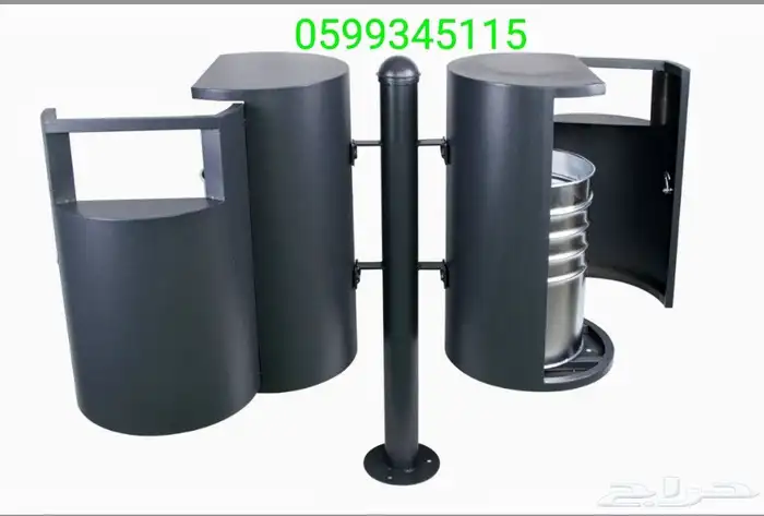 علب القمامة الصناعية المثبتة على عمود معدني 15