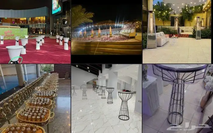 طاولات كوكتيل ايجار دفايات غاز خيام شمال الرياض حي الملقا 0