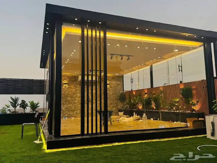 جلسات خارجية وغرف زجاجية واحواض زراعية 20