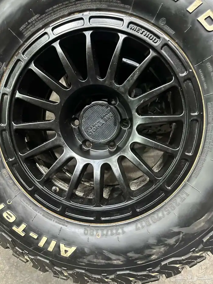 جنوط ميثود 6 مسمار مع كفرات نص حجري ودواي مقاس 17 18