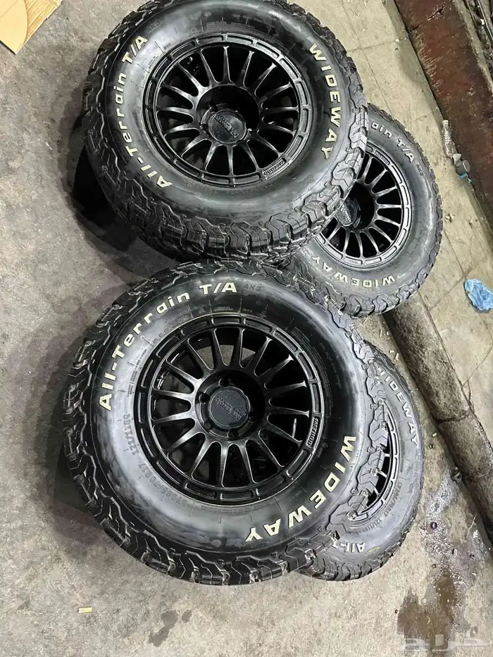 جنوط ميثود 6 مسمار مع كفرات نص حجري ودواي مقاس 17 0