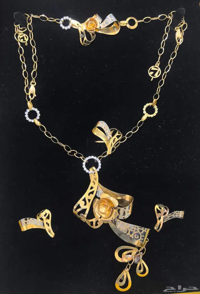 طقم ذهب لازوردي عيار 21 0