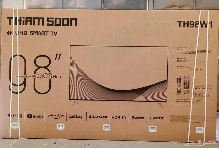 بيع شاشة 98 شاشات سمارت تلفزيون اخر اصدار 120 هرتز ذكيه توصي 5