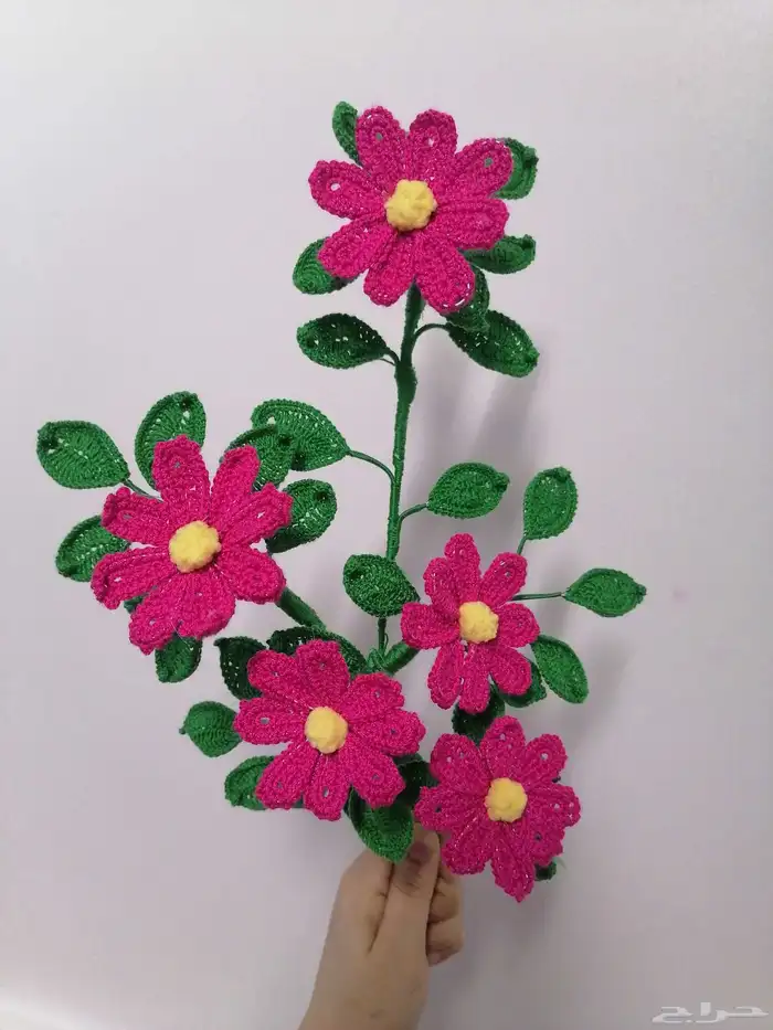 باقات ورد بخيوط الصوف جاهزة للتسليم الفوري 14