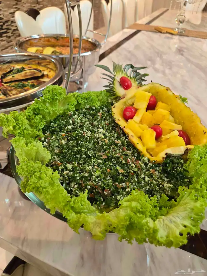 دجاج صيني وتبولة ولفائف باذنجان 0