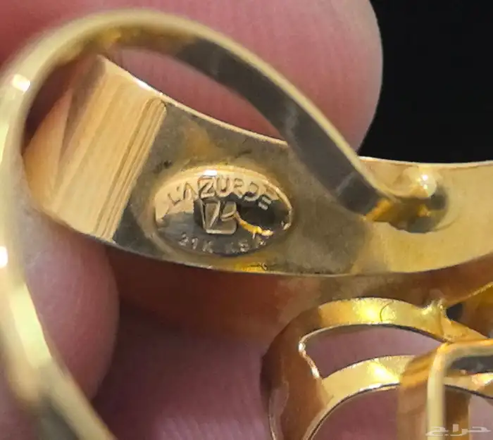 طقم ذهب لازوردي عيار 21 1