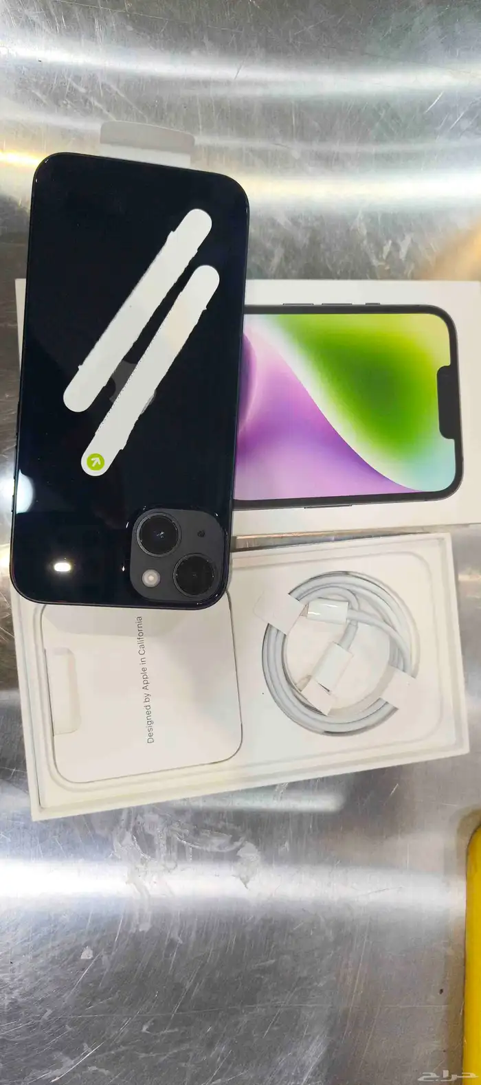 ايفون 14 مساحه 128 بطاريه 100 1