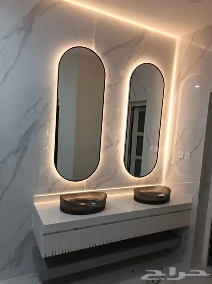 مرايه دوران مع اضاءه خلفيه مع شكلي ممتاز مع توريد وتركيب 1
