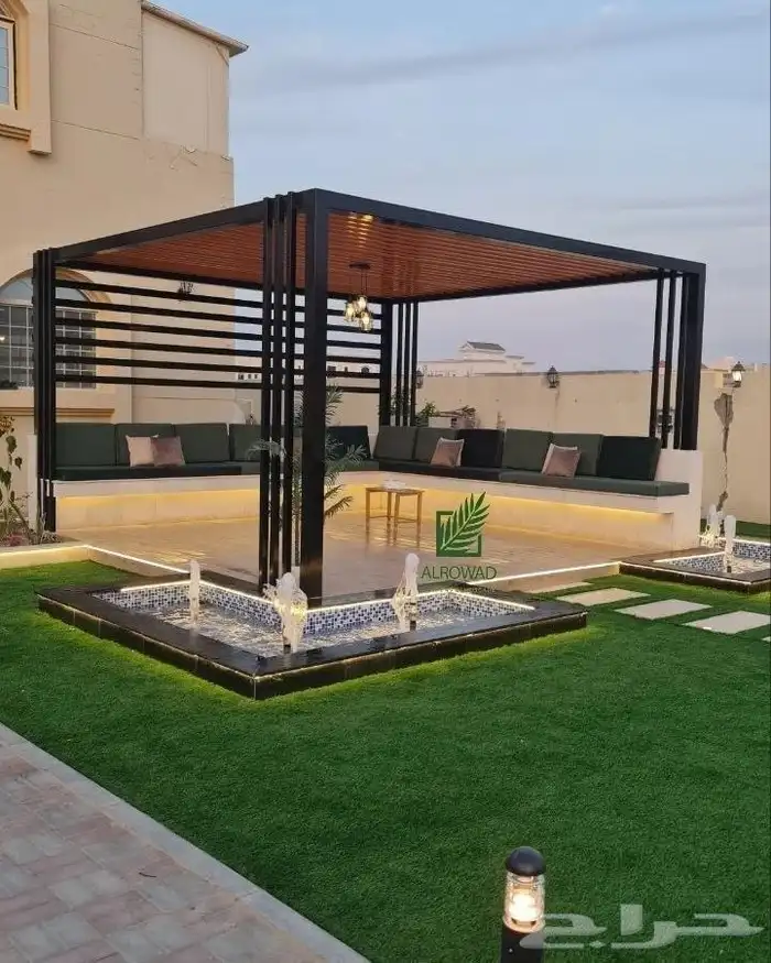 جلسات خارجية وغرف زجاجية واحواض زراعية 13