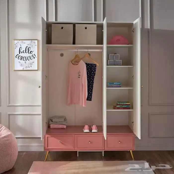 طقم غرفة نوم بناتي بسريرين جديد هوم سنتر 13