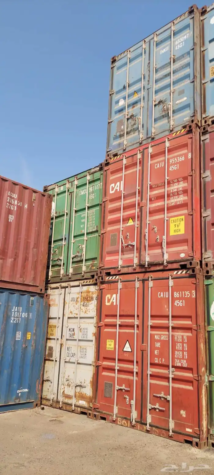 بفضل الله موجود كونتينرات 40 و 20 قدم هاي كيو 500 كونتينر 1