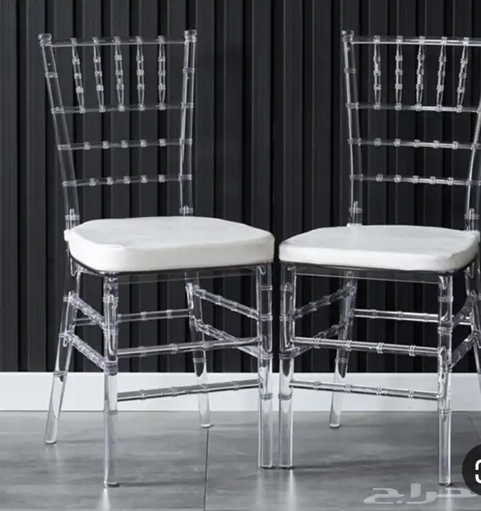 لبيع كراسي حفلات طاولات طعام نابليون شفاف 4