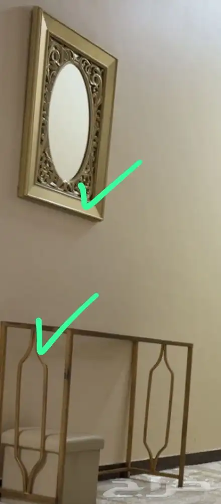 كوايه   سرير أطفال   مرايه مع طاوله   عدد 2كراسي اسفنجيه 0