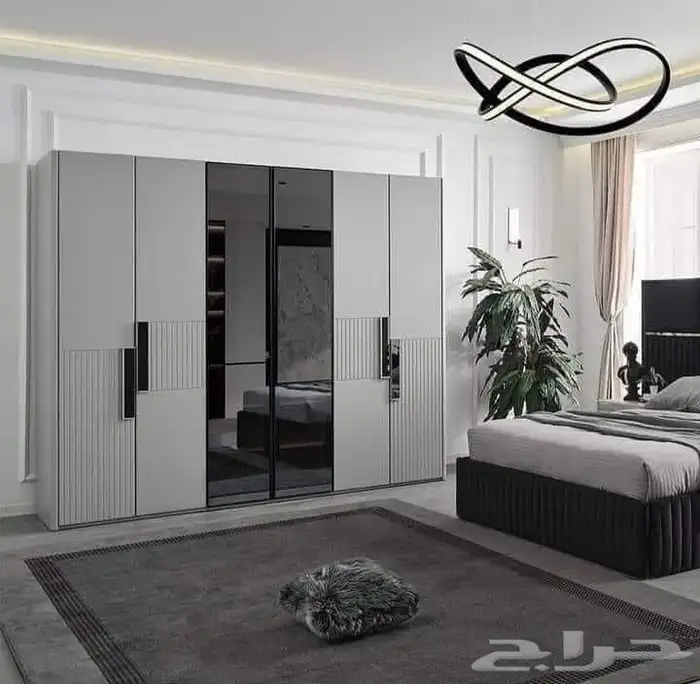 غرف نوم ديكورات  شاشات خزائن أبواب خشب سعر جيد جدا 15