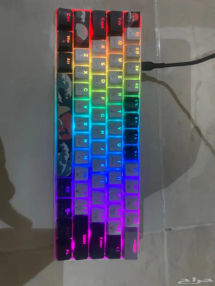 كيبورد قيمنق كلبسات حمراء سلك تايبسي 2