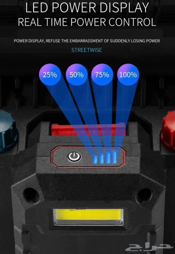 مصباح ليد قوي للتخييم مع باور بنك بسعة 9000مللي أمبير 2
