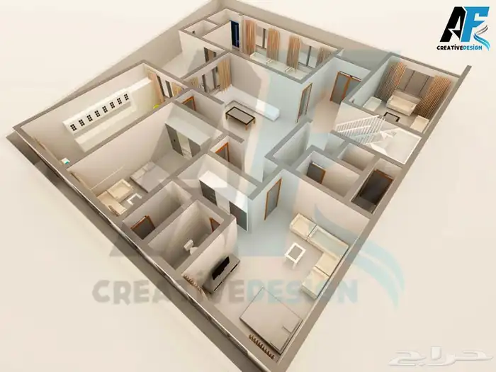 مخططات معمارية 3d 4