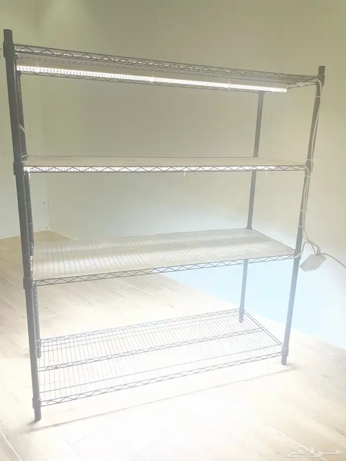 استاند رفوف كروم اسود 4 ارفف 120 سم 2